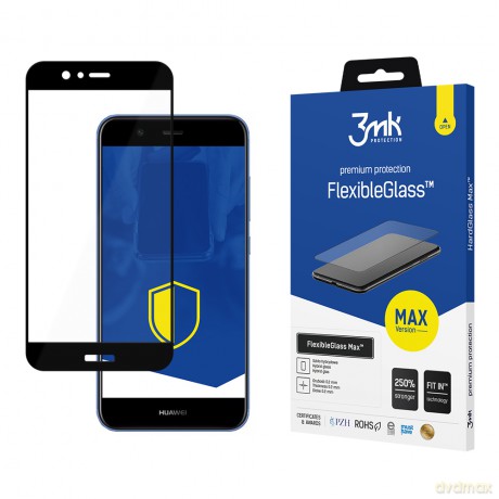 Huawei Nova Plus Black - 3mk Max szkło hybrydowe