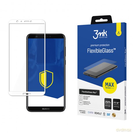Huawei P Smart White - 3mk Max szkło hybrydowe