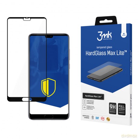 Huawei P20 Black - 3mk szkło hybrydowe