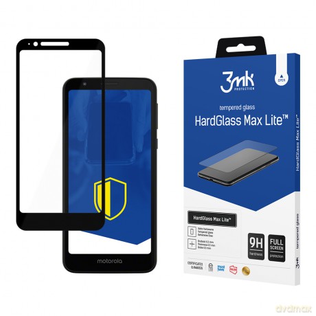 Motorola Moto E6 Black - 3mk szkło hybrydowe