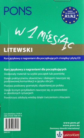 Litewski W 1 Miesiąc Kurs Językowy Dla Początkujących (twarda) [KSIĄŻKA]+[CD]