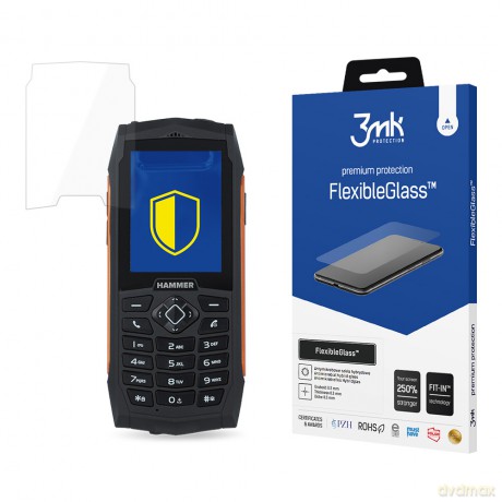 MyPhone Hammer 3 Plus - 3mk szkło hybrydowe