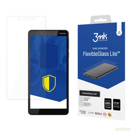 Nokia 1 Plus - 3mk szkło hybrydowe