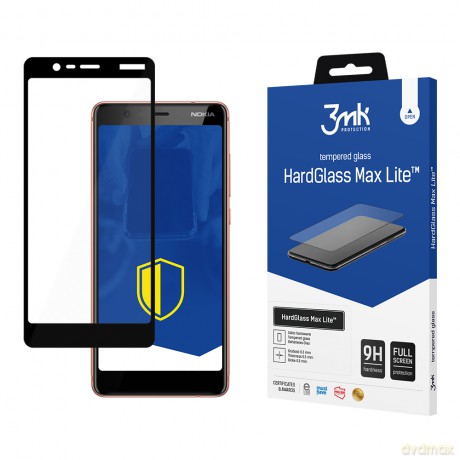 Nokia 5.1 Black - 3mk szkło hybrydowe