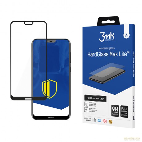 Nokia 6.1 Plus Black - 3mk szkło hybrydowe