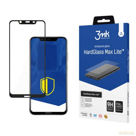 Nokia 7.1 Plus Black - 3mk szkło hybrydowe