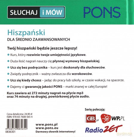 Hiszpański Dla Średnio Zaawansowanych Słuchaj I Mów (twarda) [KSIĄŻKA]+[CD]