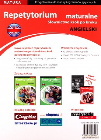 Angielski Repetytorium Maturalne Słownictwo Krok Po Kroku [KSIĄŻKA]