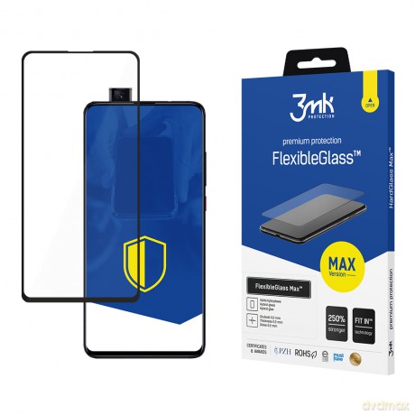 Redmi K20 Pro Black - 3mk Max szkło hybrydowe