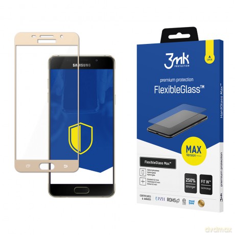 Samsung Galaxy A5 2016 Gold - 3mk Max szkło hybrydowe