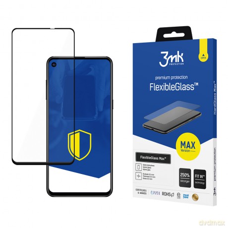Samsung Galaxy A8s Black - 3mk Max szkło hybrydowe