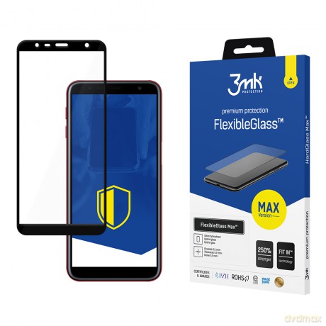 Samsung Galaxy J4 Plus Black - 3mk Max szkło hybrydowe