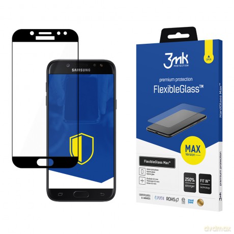 Samsung Galaxy J7 2017 Black - 3mk Max szkło hybrydowe