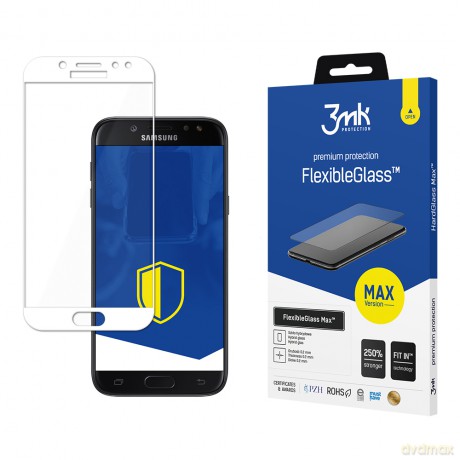 Samsung Galaxy J7 2017 White - 3mk Max szkło hybrydowe