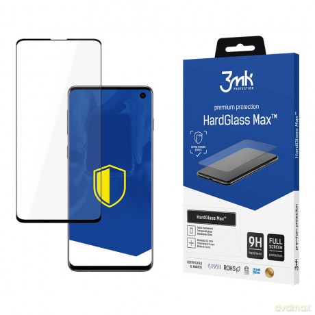 Samsung Galaxy S10 Black - 3mk Max FingerPrint szkło hybrydowe