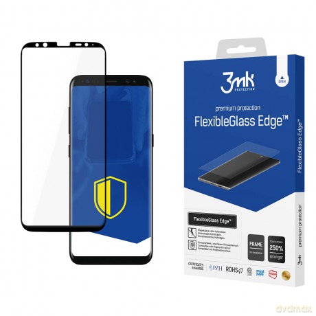 Samsung Galaxy S8 black - 3mk Edge szkło hybrydowe