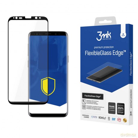 Samsung Galaxy S9 Black - 3mk Edge szkło hybrydowe