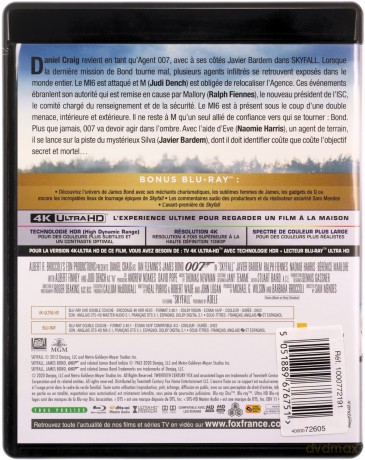 007 James Bond Skyfall [Blu-Ray 4K]+[Blu-Ray]