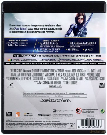 Alita: Battle Angel [Blu-Ray 4K]+[Blu-Ray]