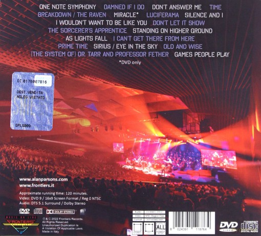 Alan Parsons: One Note Symphony Live In Tel Aviv (digipack) [DVD]+[2CD]