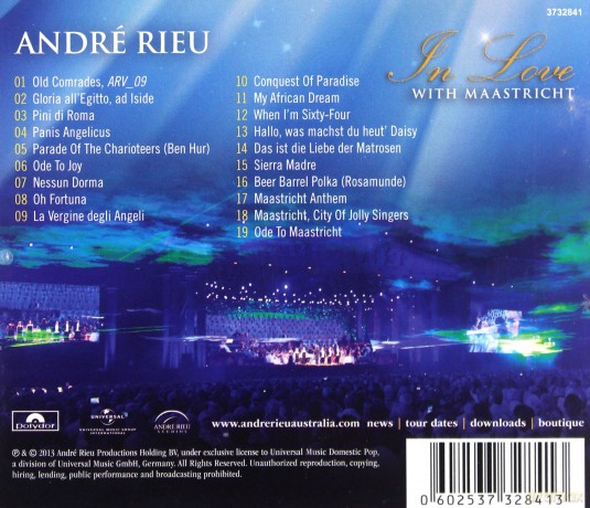 Andre Rieu: In Love with Maastricht-A Tribute to My Hometown [CD]