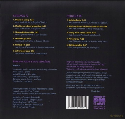 Krystyna Prońko: Supersession II Live [Winyl]