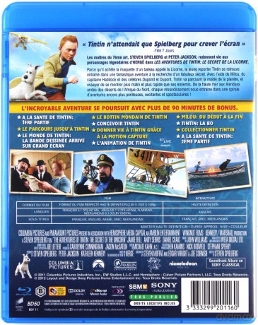 The Adventures of Tintin (Przygody Tintina) [Blu-Ray]