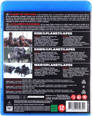 Planet of The Apes Trilogy (Planeta Małp Trylogia) [3xBlu-Ray]