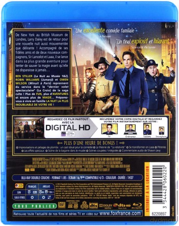Night at the Museum: Secret of the Tomb (Noc w muzeum: Tajemnica grobowca) [Blu-Ray]+[DVD]