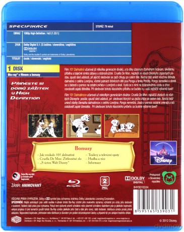 101 dalmatyńczyków (Disney) [Blu-Ray]