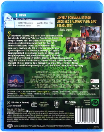 Alicja w Krainie Czarów [Blu-Ray]