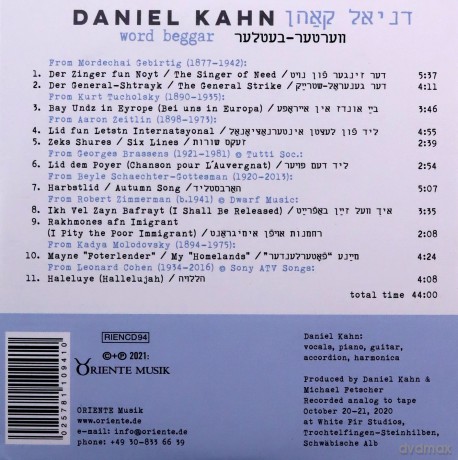 Daniel Kahn: Word Beggar [CD]