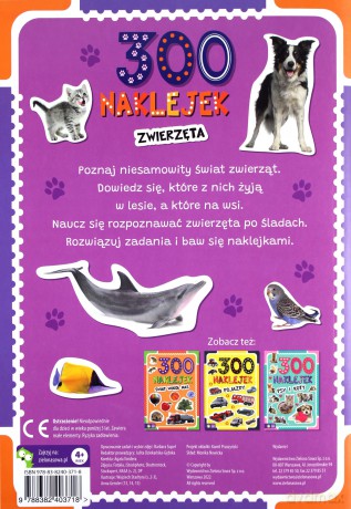 300 Naklejek. Zwierzęta [KSIĄŻKA]