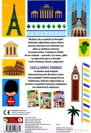 Naklejkowe podróże. Europa [KSIĄŻKA]