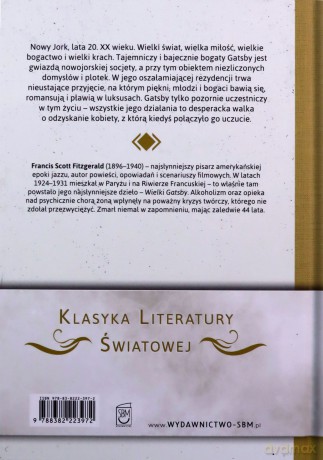 Wielki Gatsby - Francis Scott Fitzgerald [KSIĄŻKA]