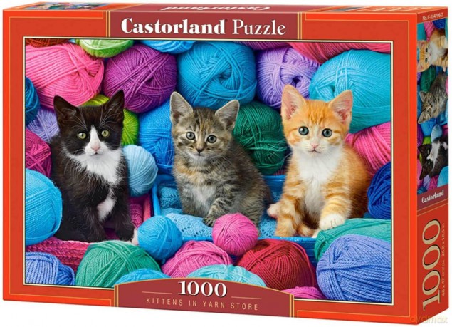 CASTORLAND 1000 el. Koty w kłębkach wełny [PUZZLE]