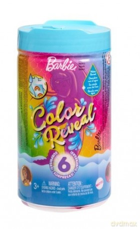 Lalka Barbie Color Reveal Chelsea Kolorowa syrenka różowa