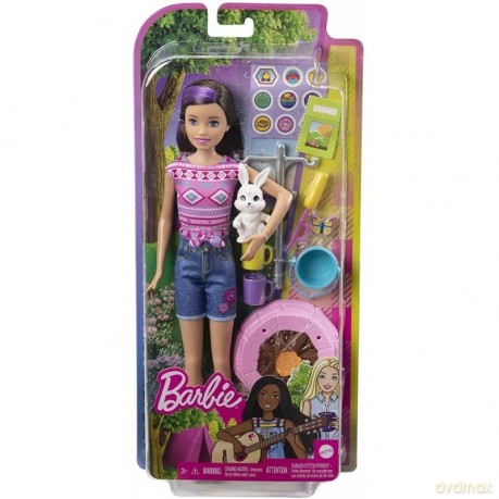 Lalka Barbie Kemping Skipper i zwierzątko Zestaw
