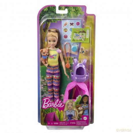 Lalka Barbie Kemping Stacie i zwierzątko Zestaw
