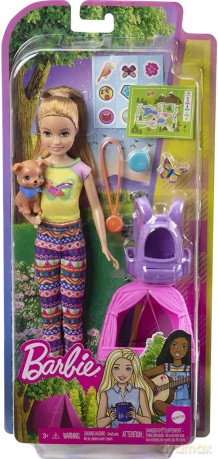 Lalka Barbie Kemping Stacie i zwierzątko Zestaw