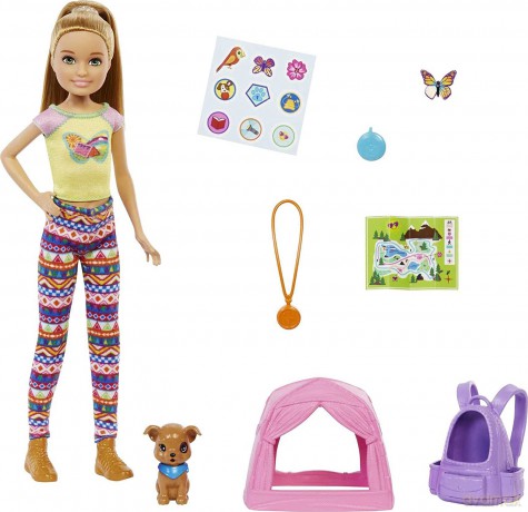 Lalka Barbie Kemping Stacie i zwierzątko Zestaw