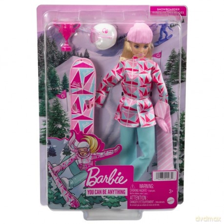 Lalka Barbie Sporty zimowe - Snowboardzistka