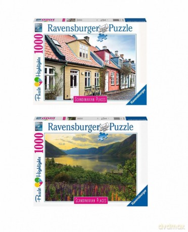 RAVENSBURGER 1000 el. Zestaw 2w1 16741 + 16743 [PUZZLE]