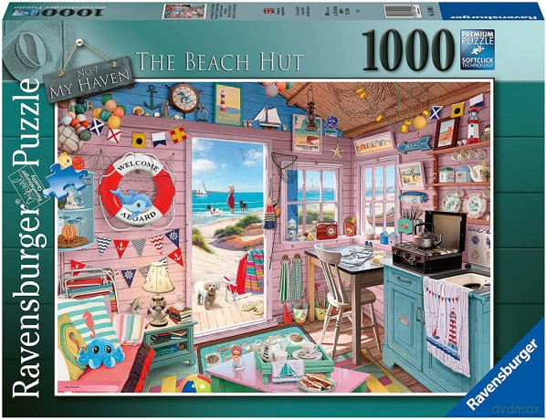 RAVENSBURGER 2D 1000 el. Chatka na plaży [PUZZLE]