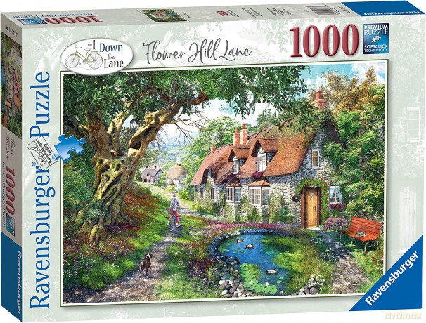 RAVENSBURGER 2D 1000 el. Droga wśród wzgórza kwiatów [PUZZLE]