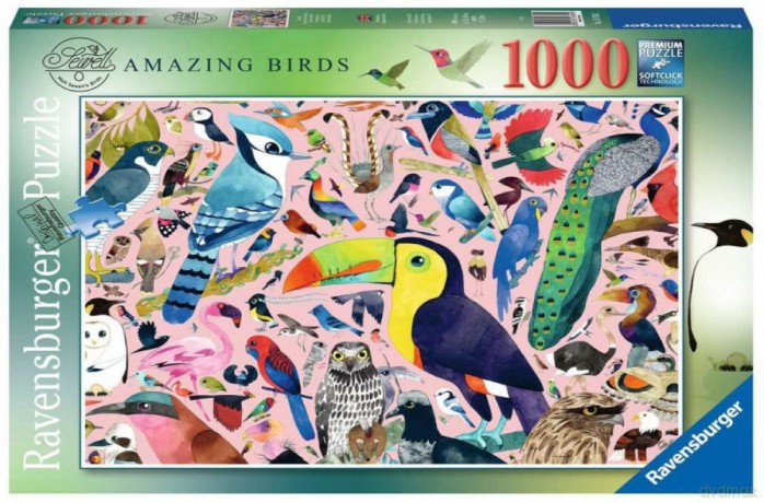RAVENSBURGER 2D 1000 el. Matt Sewells Wspaniałe ptaki [PUZZLE]