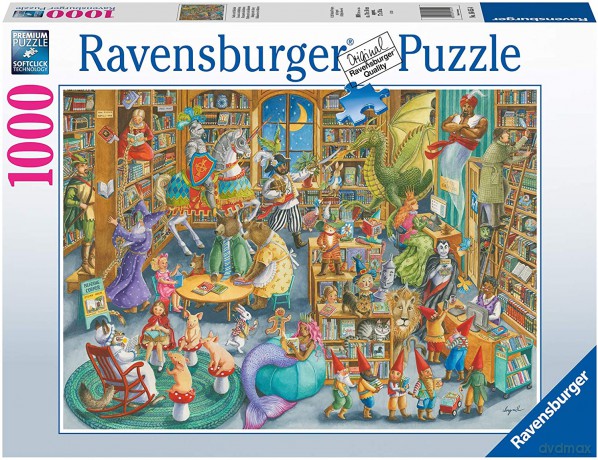 RAVENSBURGER 2D 1000 el. Północ w bibilotece [PUZZLE]