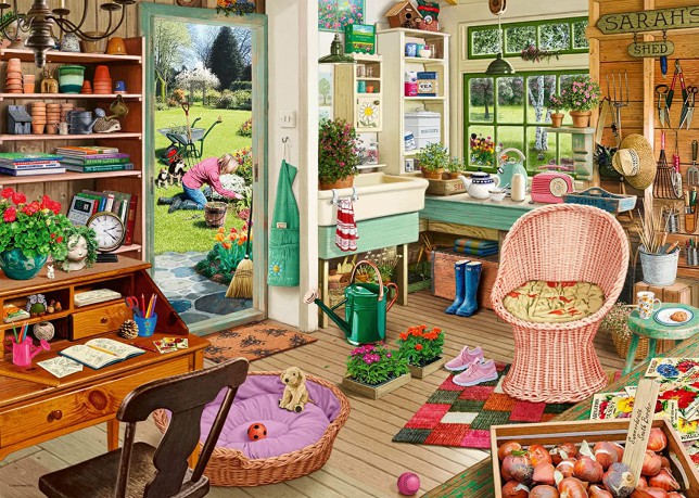 RAVENSBURGER 2D 1000 el. Szopa ogrodowa [PUZZLE]