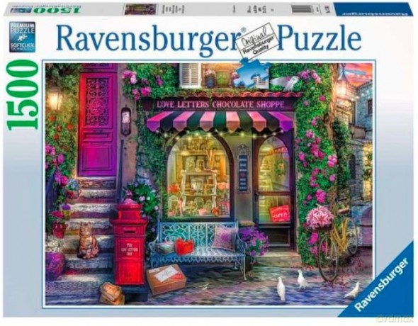 RAVENSBURGER 2D 1500 el. Sklep z czekoladą [PUZZLE]