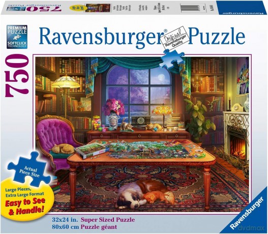 RAVENSBURGER 2D dla seniorów Pokój fana puzzli 750 el. [PUZZLE]